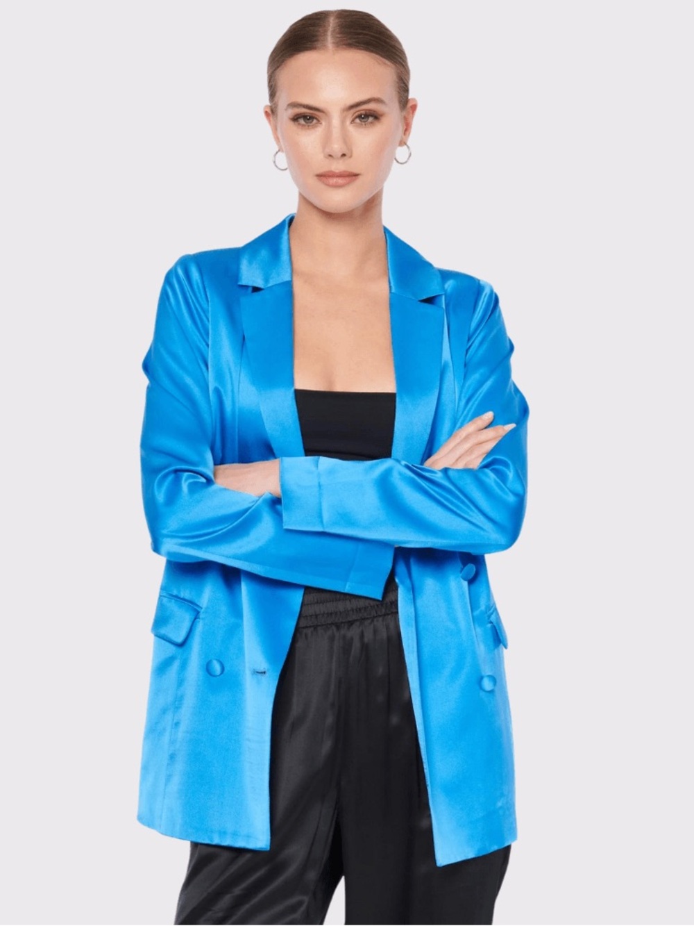 Cami NYC Silk Pacey Blazer in electric blue, size XL